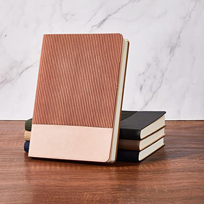 Lined Journal Notebook for Work College Ruled Notebook 5.79" x 8.27" A5 PU Leather Daily Journaling Notebook 216 Pages for Women Men Daily Writing Business School Travel Gift (Dark Pink) - color: 02-Dark Pink-1pack, style: A5 Lined 216pages