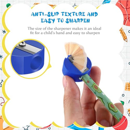 Glenmal 72 Pieces Pencil Sharpeners Bulk for Kids, Mini Plastic Handheld Sharpener, Colorful Round Manual Sharpener for Classroom Back to School Donation Supplies Party Favors