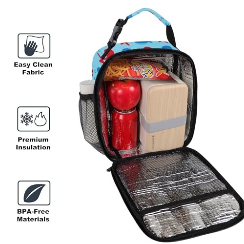 Lunch Box for Men & Women Durable Lunch Bag for Adults Reusable Small Lunchbox Octopus - color: Octopus