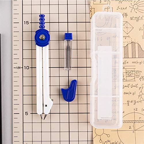 Math Geometry Compass Simple Math Geometry Kit Set Universal Locking Compasses School Supplies Professional Metal Compass for Students Engineer Drawing(A)