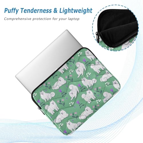 Cute Laptop Sleeve 13 inch Cute Samoyed Dog Laptop Bag 14 inch Waterproof Computer Bag for Women Laptop Accessories Computer Cover Bag for Tablet Men - color: Cute Samoyed Dog