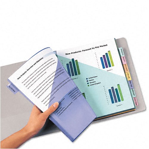 Avery 11907 Two-Pocket Insertable Dividers, Plastic, 8-Tab, Multi-Color