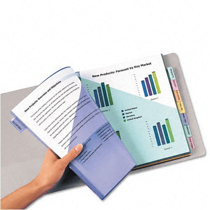 Avery 11907 Two-Pocket Insertable Dividers, Plastic, 8-Tab, Multi-Color