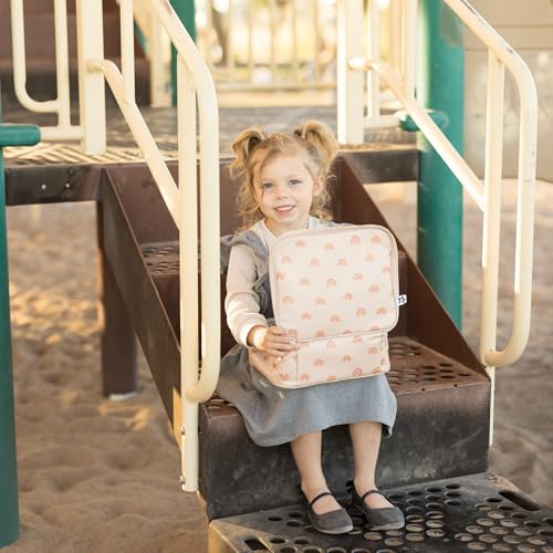 Tiny Twinkle Insulated Lunch Box for Girls and Boys | Durable and Reusable for School & Travel | Ages 3 and Up | Waterproof and Easy to Clean | PFAs and BPA Free（Boho Rainbow） - color: Boho Rainbow