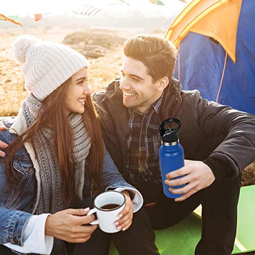 Volhoply 17oz Kids Insulated Water Bottle,Stainless Steel Water Bottles with Straw Lid,Reusable Metal Cups Water Bottle,Double Wall Vacuum Sports Water Flask Keep Hot & Cold for School (Navy,1 Set) - color: Navy