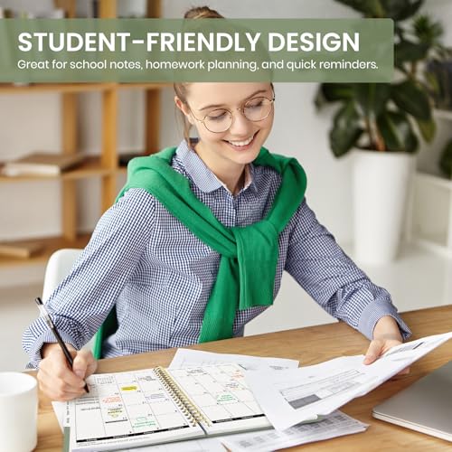 Planner 2026-2027, 6.3" x 8.5" Weekly and Monthly Academic Year Planner Calendar, July 2026 - June 2027, Hardcover Large School Planning Agenda With Tabs, Perfect for School & Office Supplies, A5, Green - color: A-Green, size: A5(6.3"x8.5")
