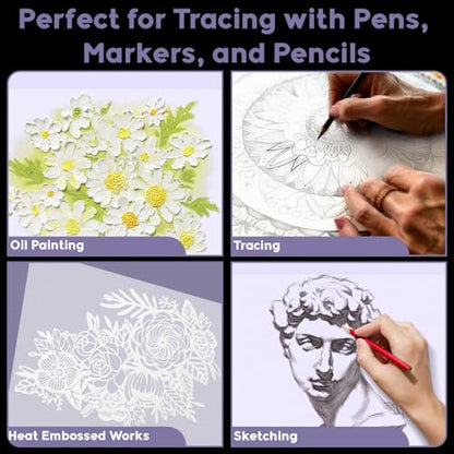 Vellum Paper 8.5 x 11 Translucent Printable, 100 Sheet（100gsm/68lb Vellum Tracing Paper, Translucent Vellum Paper for Invitation, Greeting Cards, Tracing Paper Pad for Drawing, Sketching, Writing - size: 8.5" x 11", 100 Pack