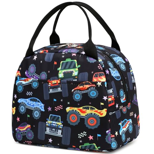 CAMTOP kids lunch bag Cute Insulated lunch box for Boys & Girls Leakproof loncheras for school - color: A Monst Trunk