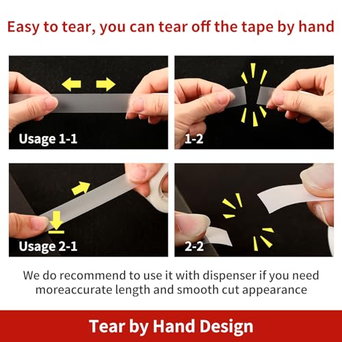 24 Rolls Invisible Tape Refills for Dispenser, 3/4 x 800 Inches | Matte Finish, Translucent, Bulk, 1 Inch Core, For Office School Home, Repairing Correction and Labeling, Gift Wrap Tape