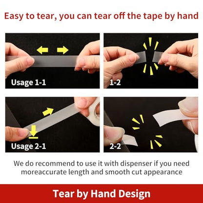 24 Rolls Invisible Tape Refills for Dispenser, 3/4 x 800 Inches | Matte Finish, Translucent, Bulk, 1 Inch Core, For Office School Home, Repairing Correction and Labeling, Gift Wrap Tape