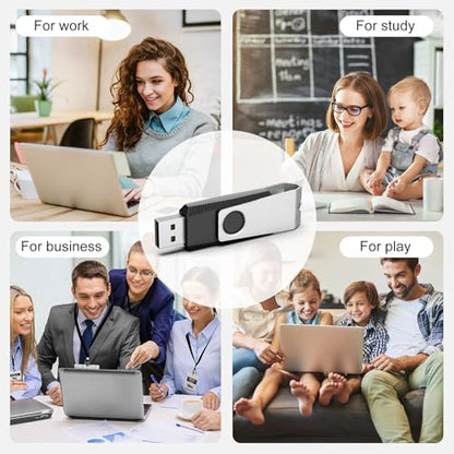 TOPESEL 64GB Flash Drive 10 Pack Bulk, USB2.0 Thumb Drive USB Stick for Data Storage Backup, Jump Drive Pen Drive Zip Drive Memory Stick with Indicator, USB Storage Flash Drive Swivel Design - size: 10 Pack 64GB USB 2.0
