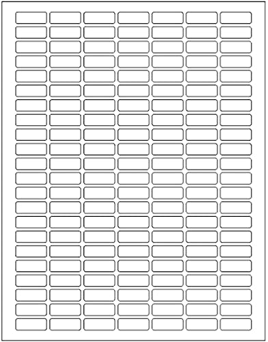 White Printable Labels Sheets + Bonus Color Labels Produce Excellent Results with Standard Laser Printer-Template Included! White Rectangular Stickers (1" x 0.375") - 7850 Pack - color: White, size: 7850