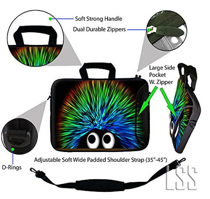 LSS 13.3 inch Laptop Sleeve Bag Notebook with Extra Side Pocket, Soft Carrying Handle & Removable Shoulder Strap for 12" 12.1" 13" 13.3" Apple MacBook Air, GW, Acer, Aspire Asus, Dell, HP, Sony, - color: Hedgehog, size: 13 in – 13.3 in