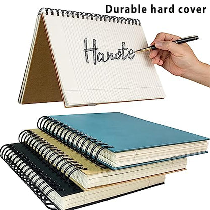 3 Packs Spiral Notebook, Spiral Ruled Journal with Hard Cover, 8.5" x 11", 240 Pages, 100 GSM Paper, Notebooks for Work School Note Taking - size: 8.5x11