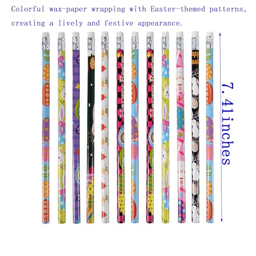 72PCS Wooden cased Easter Pencils for Kids Bulk with Erasers, Wood Pencils for School,Drawing,Gift (72PCS) (Easter, 72) - style: Easter