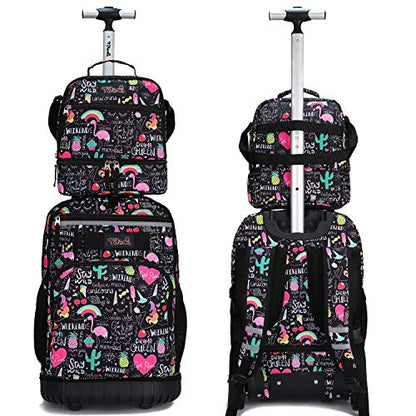 Tilami Rolling Backpack 19 inch with Lunch Bag Wheeled Laptop Backpack, Ins - color: Ins