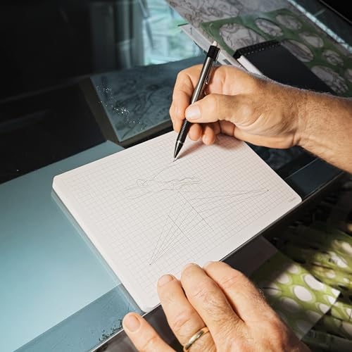 Notsu Graph Desk Notepad 2 Pack | Minimalist Graphing Memo Mouse Pads with Premium Thick Paper, Small 5.5" x 8.5" - size: 5.5" x 8.5", style: Graph Paper