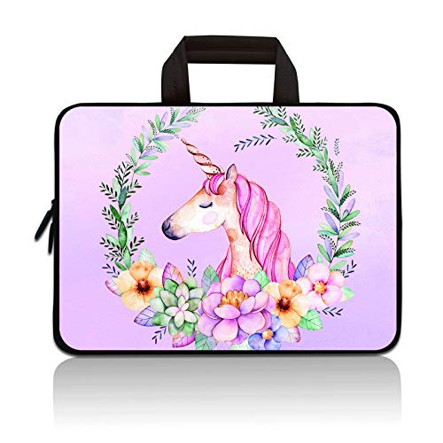11 11.6 12 12.1 12.5 inch Laptop Carrying Bag Chromebook Case Notebook Ultrabook Bag Tablet Cover Neoprene Sleeve Fit Apple MacBook Air Samsung Acer HP DELL Lenovo Asus(Cute Unicorn) - color: Cute Unicorn