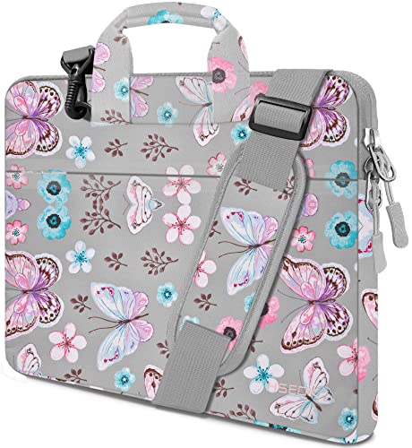 Hseok Laptop Shoulder Bag 13 13.3 14 Inch Case Compatible with MacBook Pro/Neo 14" M5/M4/M3/M2/M1,Mac Air/pro/Neo 13" and Most 13 13.3 14 Notebooks,Spill-Resistant Briefcase,Butterfly - color: Butterfly, size: 13-13.5 inch