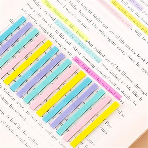 Reading Highlight Sticker School Supplies 300pcs Index Tabs Flags Student Page Marker Fluorescent Transparent(Green) - color: Style C