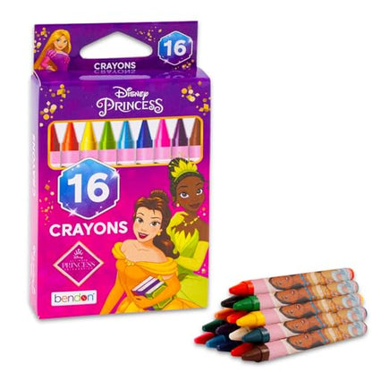 Disney Princess Crayons for Toddlers Ages 1-3 - Bundle with 68 Crayons for Toddlers Featuring Disney Princesses for Party Favors, Goodie Bags, More | Disney Princess Crayon Set