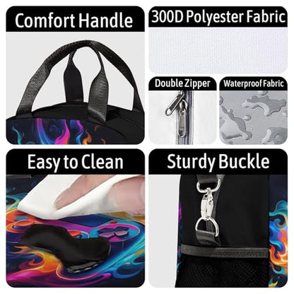 Game Lunch Bag Reusable Insulated Lunch Box Large Capacity Meal Tote for Kids Women Men Cooler Bag Waterproof Adjustable Shoulder Strap Gamer Lunch Tote for Work School Picnic Travel Hiking Office - color: Game08