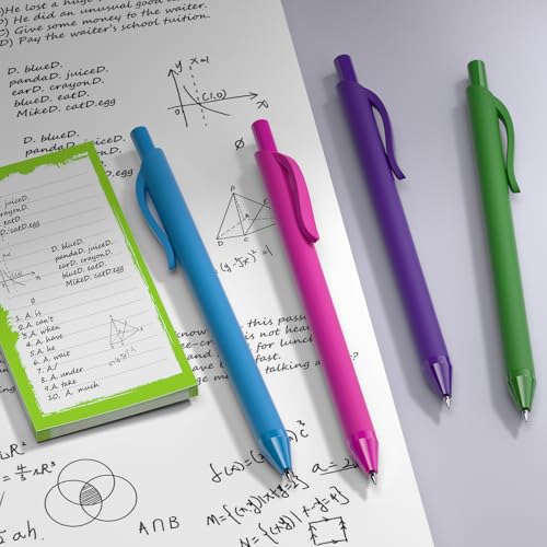 208 Pack Black Pens - Bulk Pens 1.0mm No Bleed Retractable Ballpoint Pens | Medium Point Smooth Writing Black Ink Click Pen for Waitress, Server, Office, business - color: multicolors-black ink