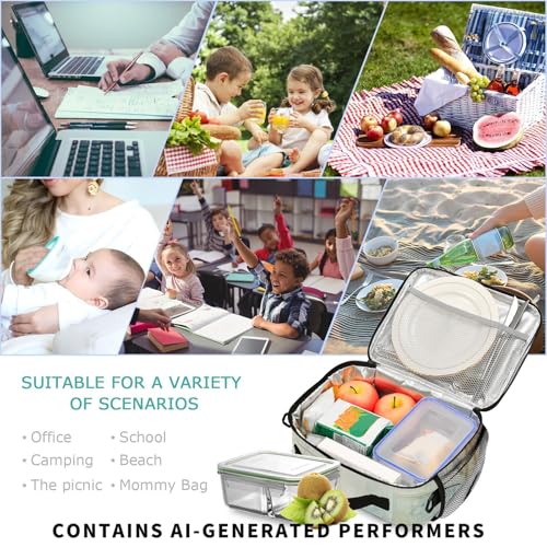 Ocean Sea Turtle Kids Lunch Box Insulated Lunch Bags Cooler Tote Bag with Removable Shoulder Strap for Boy Girl Student 20848559 - color: Sea Turtle