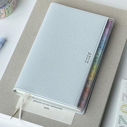 Weekly Planner, Academic Weekly and Monthly Planner, Calendar Notebook 2026-2027 Agenda for School, College, Leather
