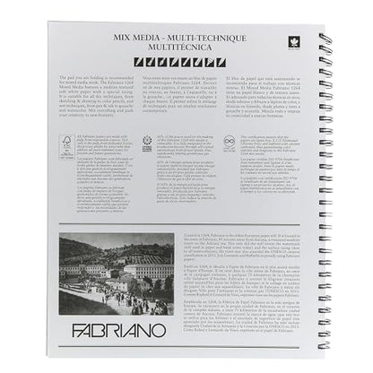 Fabriano 1264 Mixed Media Pad, 11" x 14", 120 lb.