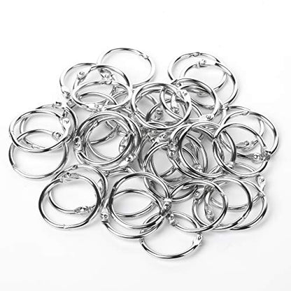 Mr. Pen- Loose Leaf Binder Ring, 50 Pack, 1 Inch | Loose Leaf Binder Book Rings Bulk for Books and Index Cards, Scrapbook, Keychains, School, Home, Office, Silver - color: Silver, size: 1", 50 Pack