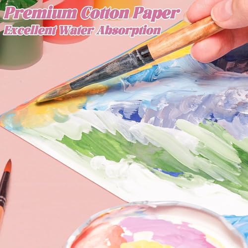 Bondream Watercolor Paper Pad,2 Pack Watercolor Book,140lb/300g,Spiral Bound Painting Drawing Paper Book,Art Supplies Sketchbook, Journal for Adults,5.5" x8.5”