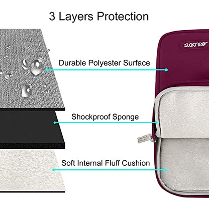 MOSISO Laptop Case 13 inch, Laptop Sleeve Compatible with MacBook Neo/Air/Pro 13 inch with A18/M5/M4/M3/M2/M1 Chip 2026-2016, Polyester Vertical Computer Sleeve Bag with Pocket, Wine Red - color: Wine Red, size: 13 inch