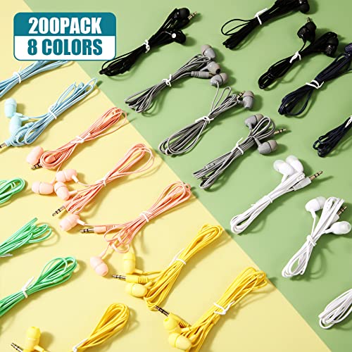 Macarrie 20 Pack Earbuds Bulk 3.5 mm in-Ear Earphones Wired Earphones Without Mic Headphones for Adults Gifts(Multicolor) - color: Multicolor