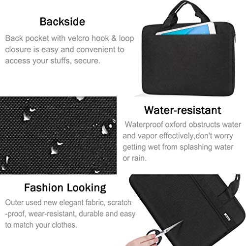 Voova Laptop Bag 13-14 Inch, 360° Protective Laptop Case Sleeve with Shoulder Strap Compatible with Macbook Air 13, MacBook Pro 13/14, Waterproof Computer Bag Slim Briefcase for Men Women, Black - color: Black, size: 13-13.5 inch