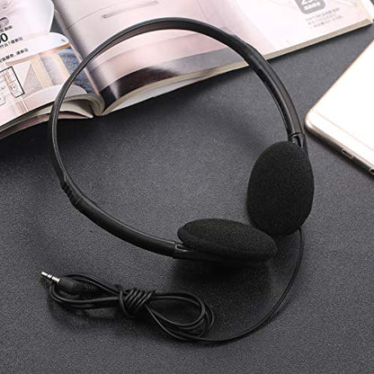 CN-Outlet 100 Pack Classroom Headphones Bulk for School Students Kids Teen Children and Adults, Wholesale Sturdy Wired Headphones Classroom Earphones (Black, 100 Pack) - color: Black, size: 100 PACK