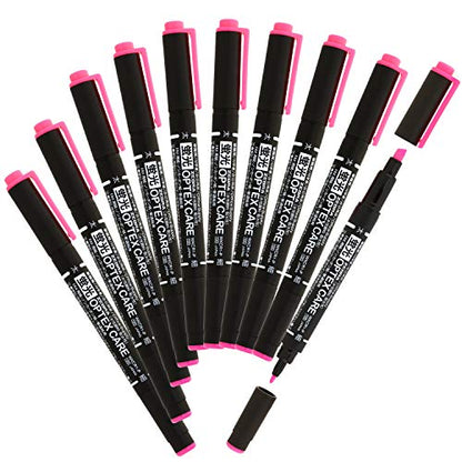 Zebra Highlighter, Optex Care, Pink, 10 Count B-WKCR1-P - color: pink 10 pcs