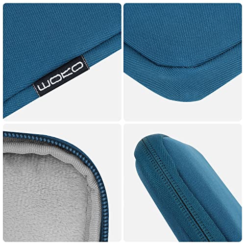 MoKo 7-8 Inch Tablet Sleeve Bag, Polyester Pouch Cover Case Fits iPad mini (A17 Pro) 8.3" 2024, iPad mini 6/5/4/3/2/1, Samsung Galaxy Tab S2 8.0, Tab A 8.0, ZenPad Z8s 7.9,Peacock Blue - color: Peacock Blue, size: 7-8 inch