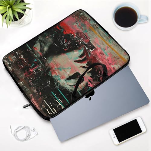 Laptop Sleeve Bag with Handle Computer Protective Soft Cover Case for 14 Inch 13 Inch Laptop,Girl Oil Painting - color: Girl Oil Painting