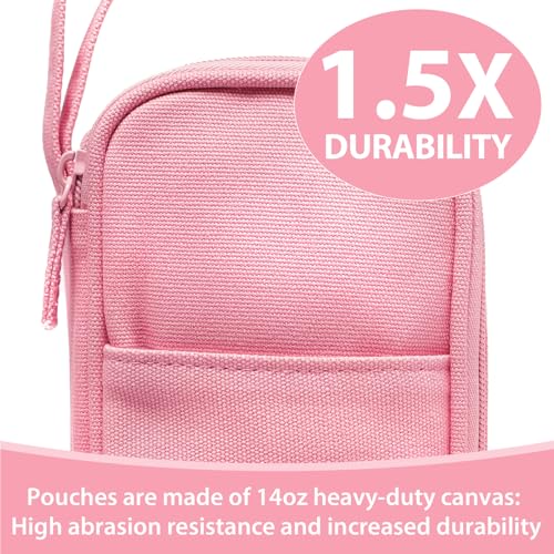 SPACEMATE Pencil Case Pouch Box Bag School Supplies Girls Boys Kids, Cute Preppy Stuff Large Big Capacity Aesthetic Pen Organizer, Back to College Stationary, Rosy Pink, Heavy Duty Canvas, 1800ml - color: Rosy Pink