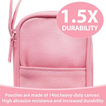 SPACEMATE Pencil Case Pouch Box Bag School Supplies Girls Boys Kids, Cute Preppy Stuff Large Big Capacity Aesthetic Pen Organizer, Back to College Stationary, Rosy Pink, Heavy Duty Canvas, 1800ml - color: Rosy Pink