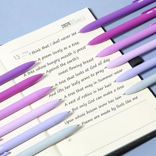 Mr. Pen- Retractable Gel Pens, 12 Pack, Black Ink, Lavender Legacy Barrel | Fine Point 0.5mm, Fast Dry, Smooth Writing, Cute Pens for Drawing, Writing Planner and School Supplies - color: Lavender Legacy Barrel, Black Ink, size: 12 Pack