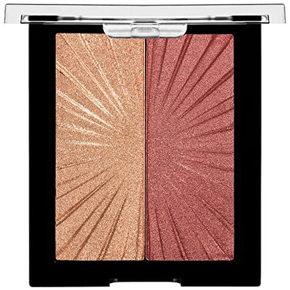 Wet n Wild MegaGlo Blushlighter, Blendable Blush & Highlighter Set, Shimmery Metallic Finish, Flash Me - color: 3- Flash Me