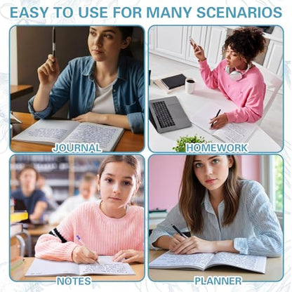 AmazingSpark Blue 6 Pack Composition Notebooks College Ruled Bulk Retro Sea Bow Blue Pink Composition Notebook for Back to School 110 Page 7-1/2"x9-3/4" Jellyfish Journal for First Day of School - color: Blue