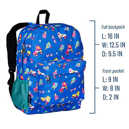 Wildkin 16-inch Kids Backpack – Durable, Padded & Spacious School Bag for Boys & Girls - Rad Roller Skates - color: Rad Roller Skates