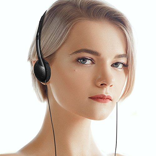 CN-Outlet 100 Pack Classroom Headphones Bulk for School Students Kids Teen Children and Adults, Wholesale Sturdy Wired Headphones Classroom Earphones (Black, 100 Pack) - color: Black, size: 100 PACK