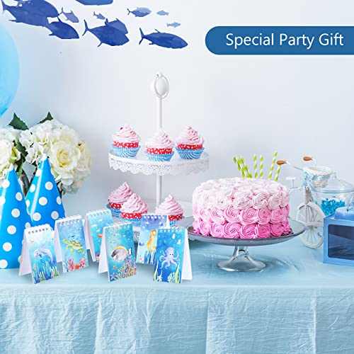 Nezyo 24 Pcs Mini Ocean Animals Notebooks Under the Sea Party Favor Set Sea Animal Pocket Notepads Underwater World Memo Books for Kids Classroom Rewards Birthday Party Gifts Favor