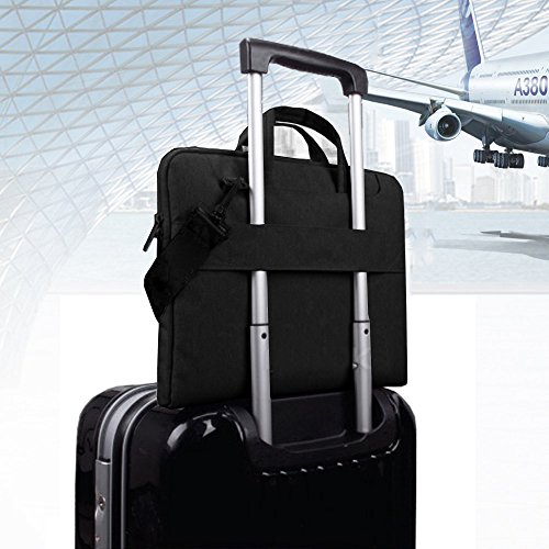 Lacdo 16 inch Laptop Bag for 16 inch New MacBook Pro M5 Pro/Max A3428 A3429 (2026), M4/M3/M2/M1 Pro/Max A3403 A3186 A2991 A2780 A2485 A2141 2024-2019, 15 inch Surface Laptop 7th Computer Bag, Black - color: Black, size: New MacBook Pro 16 Inch