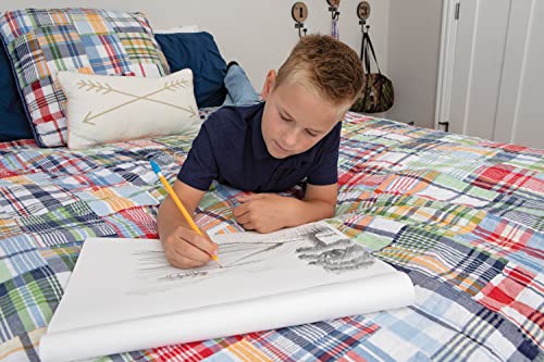 UCREATE - P4747 UCreate Sketch Pad, Standard Weight, 18" x 12", 50 Sheets | Sulphite, White, Long Edge Tape Bound, Heavy Chipboard Back, Acid Free, Recyclable, P4747 - size: 18" x 12"