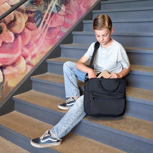 Sturdy 3 Ring Zipper Binder with Strap - 2" Binder with Pockets Holds 500 Sheets, Laptop & More - Durable & Easy to Carry - color: Black